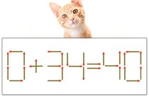 【マッチ棒パズル】正しい式にしよう！「0+34=40」【毎日脳トレ】