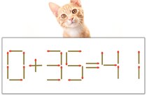 【マッチ棒パズル】正しい式にしよう！「0+35=41」【毎日脳トレ】