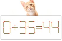 【マッチ棒パズル】正しい式にしよう！「0+35=44」【毎日脳トレ】