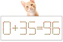 【マッチ棒パズル】正しい式にしよう！「0+35=96」【毎日脳トレ】