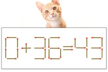 【マッチ棒パズル】正しい式にしよう！「0+36=43」【毎日脳トレ】