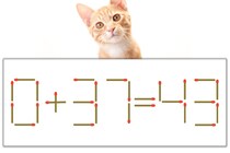 【マッチ棒パズル】正しい式にしよう！「0+37=43」【毎日脳トレ】