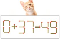 【マッチ棒パズル】正しい式にしよう！「0+37=49」【毎日脳トレ】