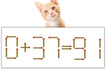 【マッチ棒パズル】正しい式にしよう！「0+37=91」【毎日脳トレ】
