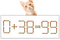 【マッチ棒パズル】正しい式にしよう！「0+38=99」【毎日脳トレ】