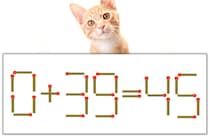 【マッチ棒パズル】正しい式にしよう！「0+39=45」【毎日脳トレ】
