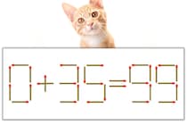 【マッチ棒パズル】正しい式にしよう！「0+35=99」【毎日脳トレ】