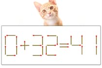 【マッチ棒パズル】正しい式にしよう！「0+32=41」【毎日脳トレ】
