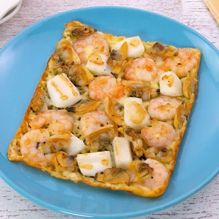 素材2つでできる！シーフードミックスのチーズ焼き