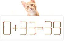 【マッチ棒パズル】正しい式にしよう！「0+33=39」【毎日脳トレ】
