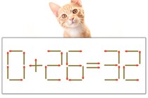 【マッチ棒パズル】正しい式にしよう！「0+26=32」【毎日脳トレ】