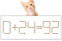 【マッチ棒パズル】正しい式にしよう！「0+24=92」【毎日脳トレ】