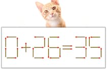 【マッチ棒パズル】正しい式にしよう！「0+26=35」【毎日脳トレ】