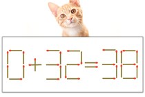 【マッチ棒パズル】正しい式にしよう！「0+32=38」【毎日脳トレ】