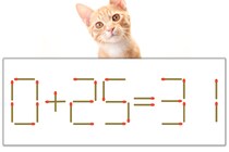 【マッチ棒パズル】正しい式にしよう！「0+25=31」【毎日脳トレ】