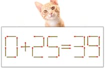 【マッチ棒パズル】正しい式にしよう！「0+25=39」【毎日脳トレ】