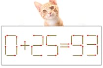 【マッチ棒パズル】正しい式にしよう！「0+25=93」【毎日脳トレ】