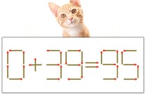 【マッチ棒パズル】正しい式にしよう！「0+39=95」【毎日脳トレ】