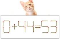 【マッチ棒パズル】正しい式にしよう！「0+44=53」【毎日脳トレ】