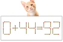 【マッチ棒パズル】正しい式にしよう！「0+44=92」【毎日脳トレ】