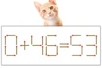 【マッチ棒パズル】正しい式にしよう！「0+46=53」【毎日脳トレ】