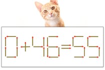 【マッチ棒パズル】正しい式にしよう！「0+46=55」【毎日脳トレ】