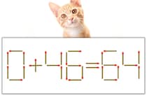 【マッチ棒パズル】正しい式にしよう！「0+46=64」【毎日脳トレ】
