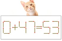 【マッチ棒パズル】正しい式にしよう！「0+47=53」【毎日脳トレ】