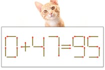 【マッチ棒パズル】正しい式にしよう！「0+47=95」【毎日脳トレ】