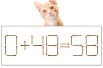 【マッチ棒パズル】正しい式にしよう！「0+48=58」【毎日脳トレ】