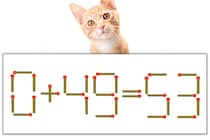 【マッチ棒パズル】正しい式にしよう！「0+49=53」【毎日脳トレ】