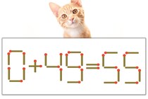 【マッチ棒パズル】正しい式にしよう！「0+49=55」【毎日脳トレ】