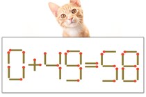 【マッチ棒パズル】正しい式にしよう！「0+49=58」【毎日脳トレ】