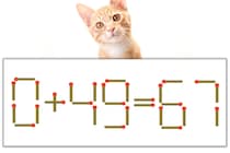 【マッチ棒パズル】正しい式にしよう！「0+49=67」【毎日脳トレ】