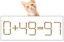 【マッチ棒パズル】正しい式にしよう！「0+49=97」【毎日脳トレ】