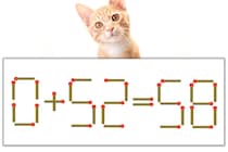 【マッチ棒パズル】正しい式にしよう！「0+52=58」【毎日脳トレ】