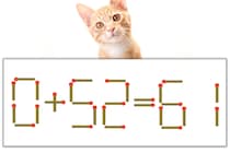 【マッチ棒パズル】正しい式にしよう！「0+52=61」【毎日脳トレ】