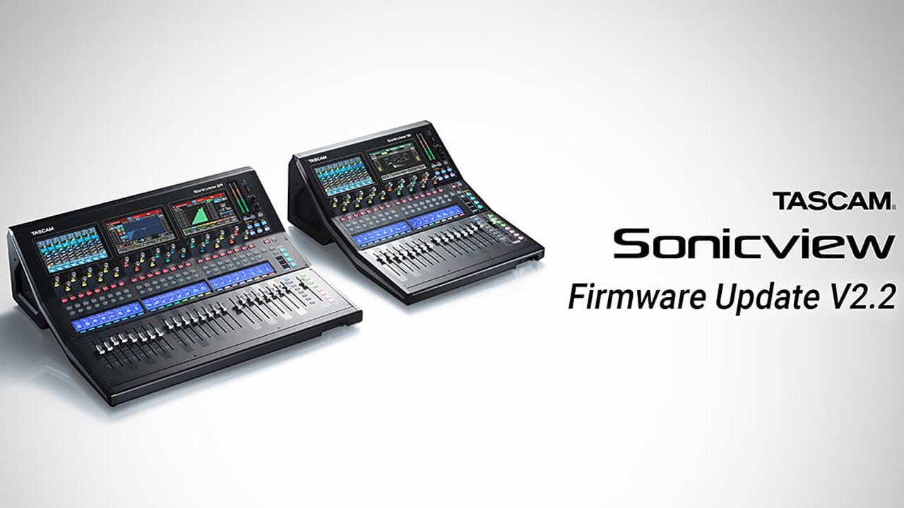 TASCAM、「TASCAM Sonicview 24/ 16」新ファームウェア公開。Ember+外部制御に対応