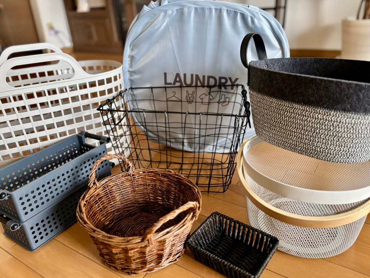 【ダイソー】バスケットがおしゃれすぎ♡編みカゴやランドリー用も
