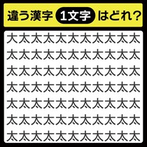 「太の中に隠れてるのは？」漢字間違い探しで脳トレしよう！【毎日脳トレ】【クイズ】