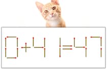 【マッチ棒パズル】正しい式にしよう！「0+41=47」【毎日脳トレ】