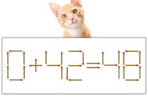 【マッチ棒パズル】正しい式にしよう！「0+42=48」【毎日脳トレ】