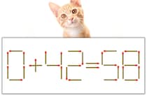 【マッチ棒パズル】正しい式にしよう！「0+42=58」【毎日脳トレ】