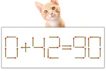 【マッチ棒パズル】正しい式にしよう！「0+42=90」【毎日脳トレ】