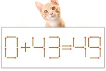 【マッチ棒パズル】正しい式にしよう！「0+43=49」【毎日脳トレ】