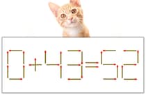 【マッチ棒パズル】正しい式にしよう！「0+43=52」【毎日脳トレ】