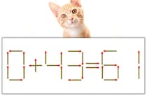 【マッチ棒パズル】正しい式にしよう！「0+43=61」【毎日脳トレ】