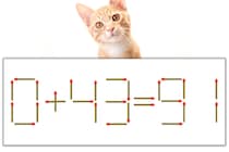 【マッチ棒パズル】正しい式にしよう！「0+43=91」【毎日脳トレ】