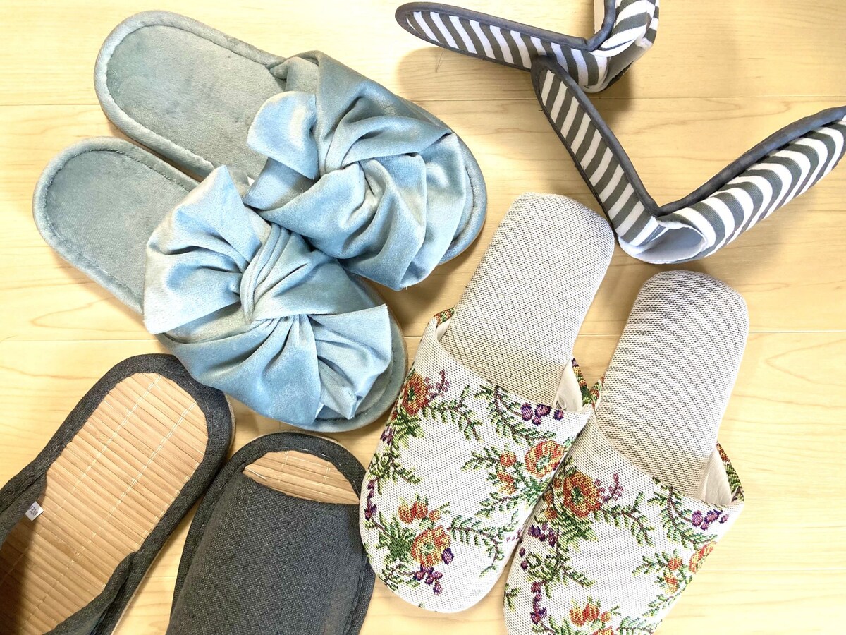 ダイソーのスリッパが可愛すぎて感激♡携帯用は使い捨てにも