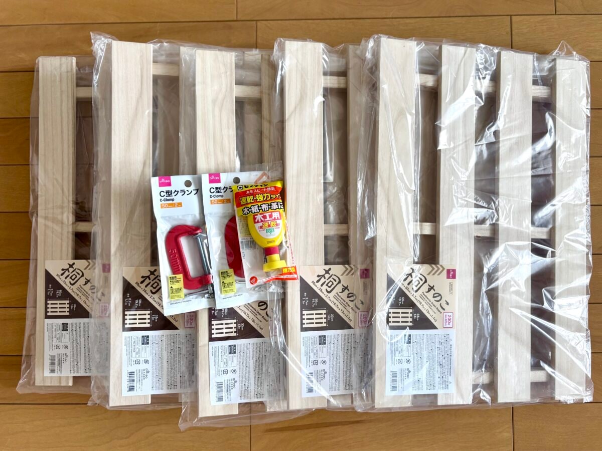 【ダイソー】すのこで棚diyしてみた！サイズや作り方も紹介